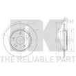 Jeu de 2 disques de frein arrière NK 209334 - Visuel 3