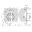Jeu de 2 disques de frein avant NK 209914 - Visuel 3