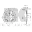 Jeu de 2 disques de frein avant NK 209915 - Visuel 3