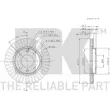 Jeu de 2 disques de frein avant NK 209918 - Visuel 3