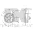 Jeu de 2 disques de frein arrière NK 209943 - Visuel 3