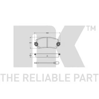 Jeu de 4 plaquettes de frein avant NK