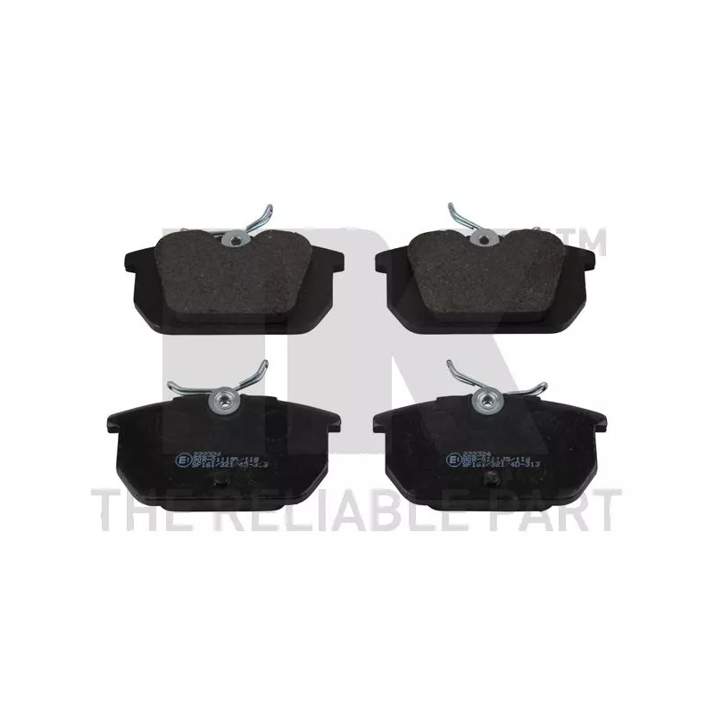 Jeu de 4 plaquettes de frein arrière NK 222324