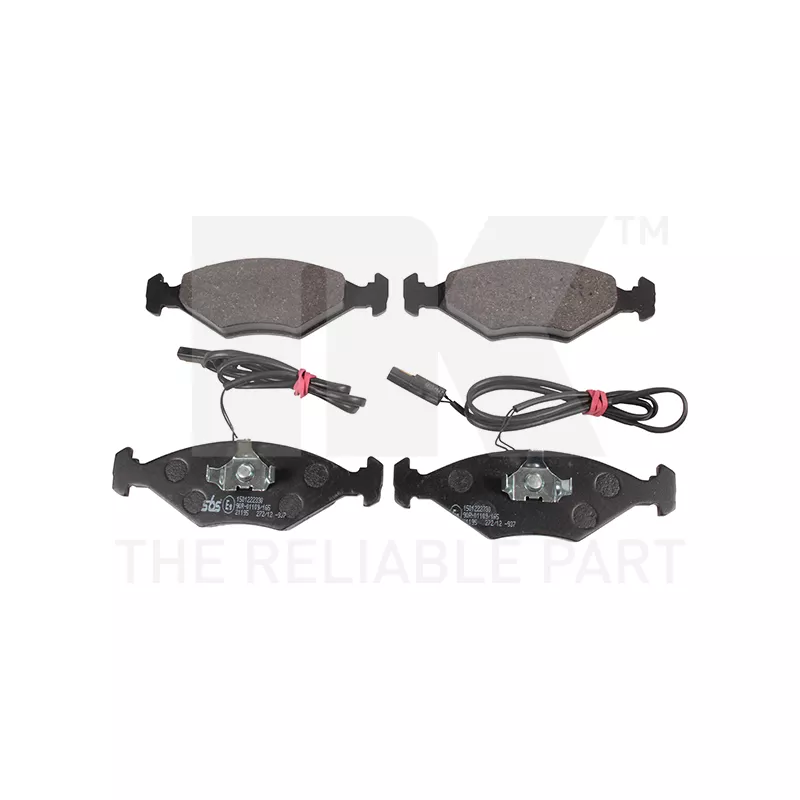 Jeu de 4 plaquettes de frein avant NK 222330