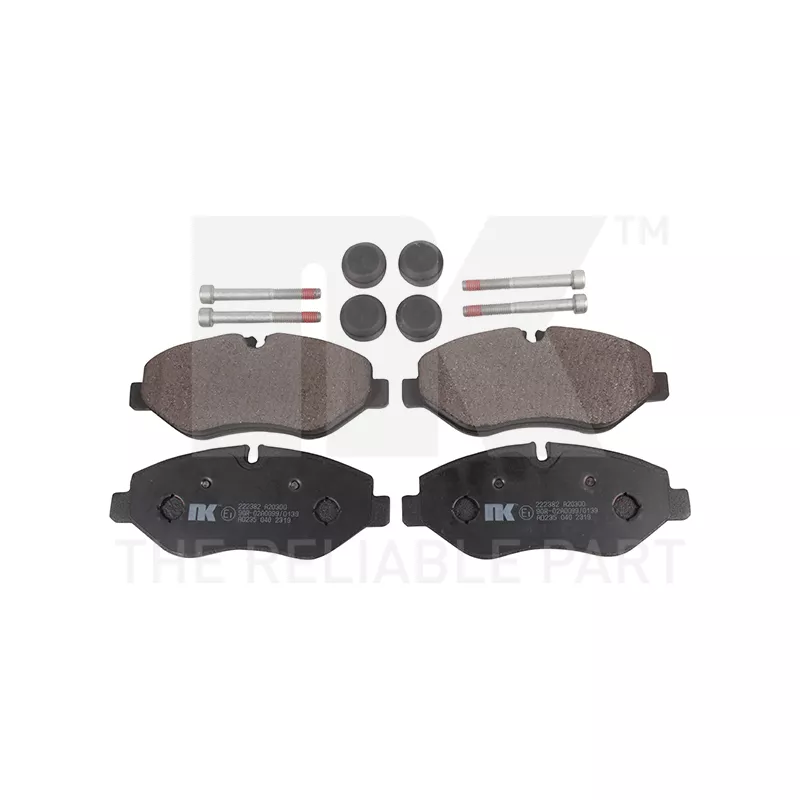 Jeu de 4 plaquettes de frein avant NK 222382