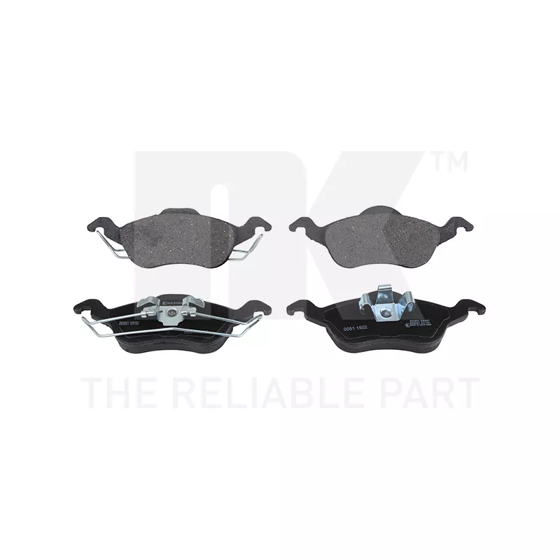 Jeu de 4 plaquettes de frein avant NK 222551