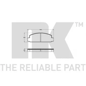 Jeu de 4 plaquettes de frein avant NK