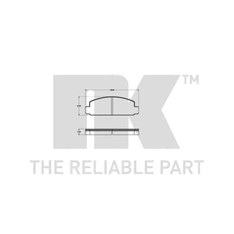 Jeu de 4 plaquettes de frein avant NK 223226