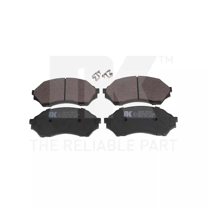 Jeu de 4 plaquettes de frein avant NK 223239