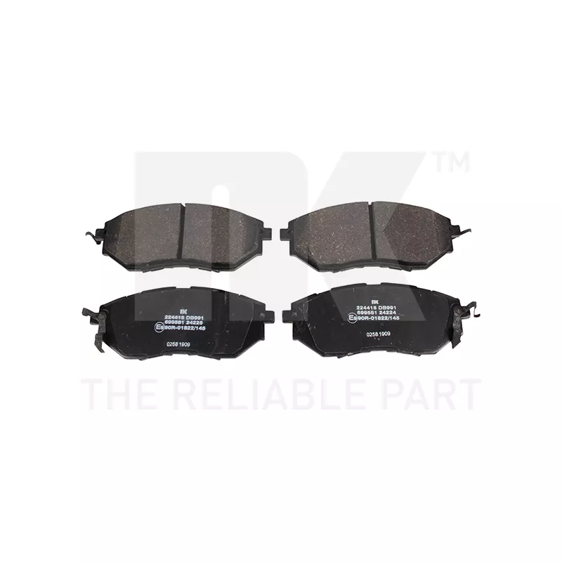 Jeu de 4 plaquettes de frein avant NK 224415