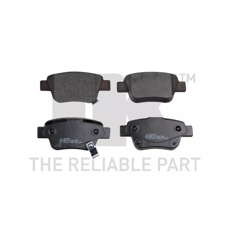 Jeu de 4 plaquettes de frein arrière NK 224563