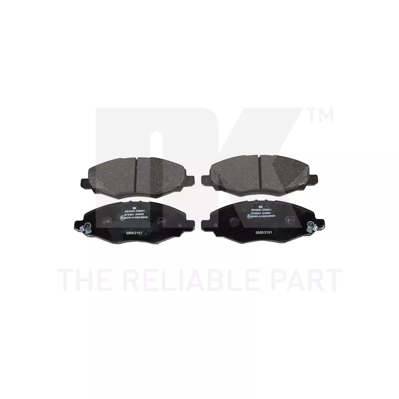 Jeu de 4 plaquettes de frein avant NK 224590