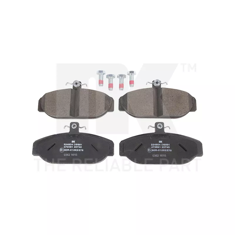 Jeu de 4 plaquettes de frein avant NK 224804