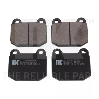 Jeu de 4 plaquettes de frein avant NK 229903