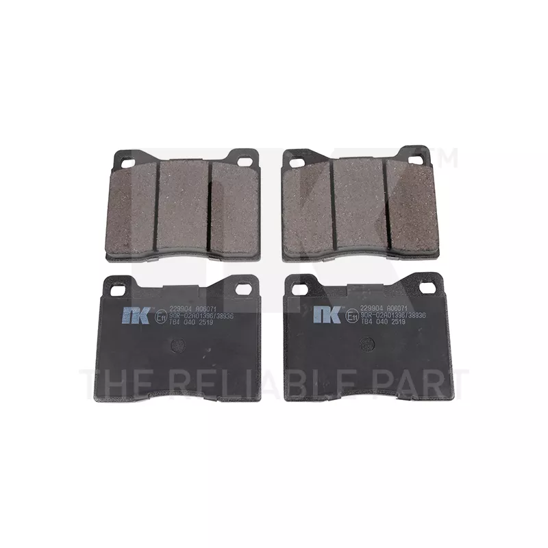 Jeu de 4 plaquettes de frein avant NK 229904