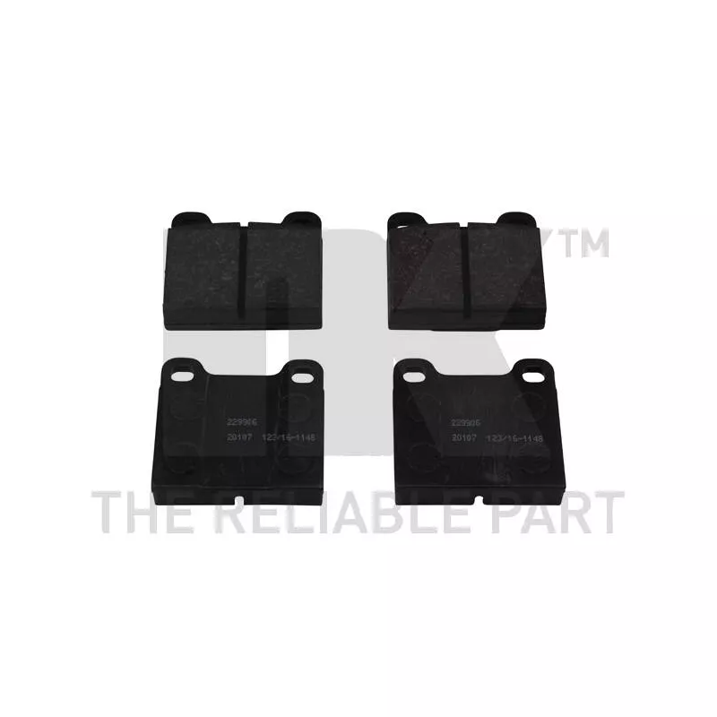 Jeu de 4 plaquettes de frein avant NK 229906