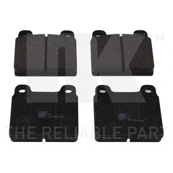 Jeu de 4 plaquettes de frein avant NK 229907