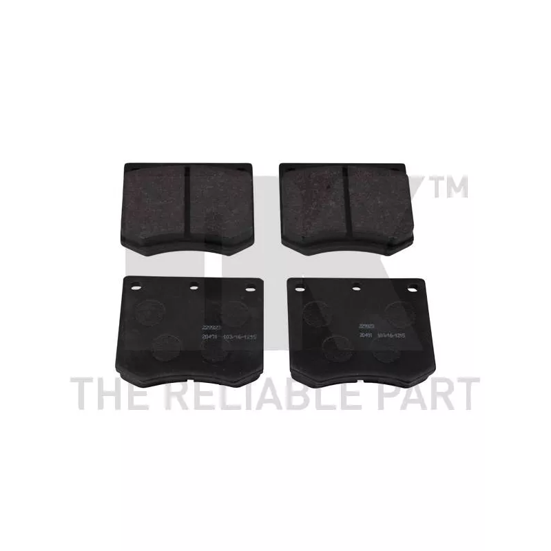 Jeu de 4 plaquettes de frein avant NK 229923