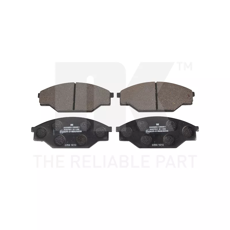 Jeu de 4 plaquettes de frein avant NK 229963