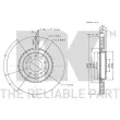 Jeu de 2 disques de frein avant NK 311023 - Visuel 3