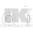 Jeu de 2 disques de frein arrière NK 311028 - Visuel 3