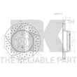 Jeu de 2 disques de frein arrière NK 3115106 - Visuel 3