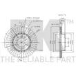 Jeu de 2 disques de frein avant NK 311521 - Visuel 3