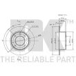 Jeu de 2 disques de frein arrière NK 311920 - Visuel 3
