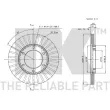 Jeu de 2 disques de frein avant NK 312227 - Visuel 3