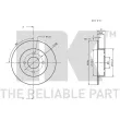 Jeu de 2 disques de frein arrière NK 312253 - Visuel 3