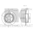 Jeu de 2 disques de frein arrière NK 312261 - Visuel 3