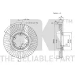 Jeu de 2 disques de frein avant NK 312262 - Visuel 3