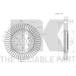 Jeu de 2 disques de frein avant NK 312276 - Visuel 3