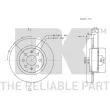Jeu de 2 disques de frein arrière NK 312351 - Visuel 3