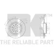 Jeu de 2 disques de frein arrière NK 312369 - Visuel 3