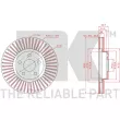 Jeu de 2 disques de frein avant NK 3125106 - Visuel 3
