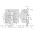 Jeu de 2 disques de frein avant NK 312528 - Visuel 3