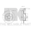 Jeu de 2 disques de frein arrière NK 312564 - Visuel 3