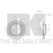 Jeu de 2 disques de frein avant NK 312580 - Visuel 3