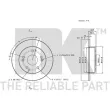 Jeu de 2 disques de frein arrière NK 312634 - Visuel 3