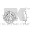 Jeu de 2 disques de frein avant NK 312653 - Visuel 3