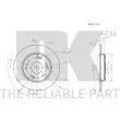 Jeu de 2 disques de frein arrière NK 312655 - Visuel 3