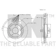 Jeu de 2 disques de frein avant NK 313046 - Visuel 3