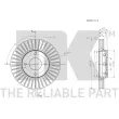 Jeu de 2 disques de frein avant NK 313086 - Visuel 3