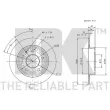 Jeu de 2 disques de frein arrière NK 313228 - Visuel 3
