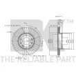 Jeu de 2 disques de frein avant NK 313245 - Visuel 3
