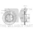 Jeu de 2 disques de frein avant NK 313251 - Visuel 3