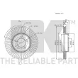 Jeu de 2 disques de frein avant NK 313263 - Visuel 3