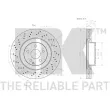 Jeu de 2 disques de frein avant NK 3133118 - Visuel 3