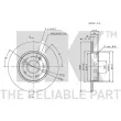 Jeu de 2 disques de frein avant NK 313316 - Visuel 3
